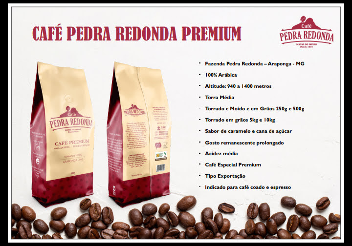 CAFÉ PEDRA REDONDA TORRADO E MOÍDO TORRA MÉDIA 500g